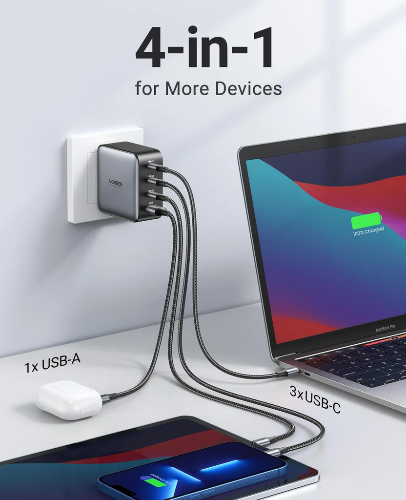 ugreen-nexode-100w-usb-c-gan-charger-4-ports-wall-charger-698779